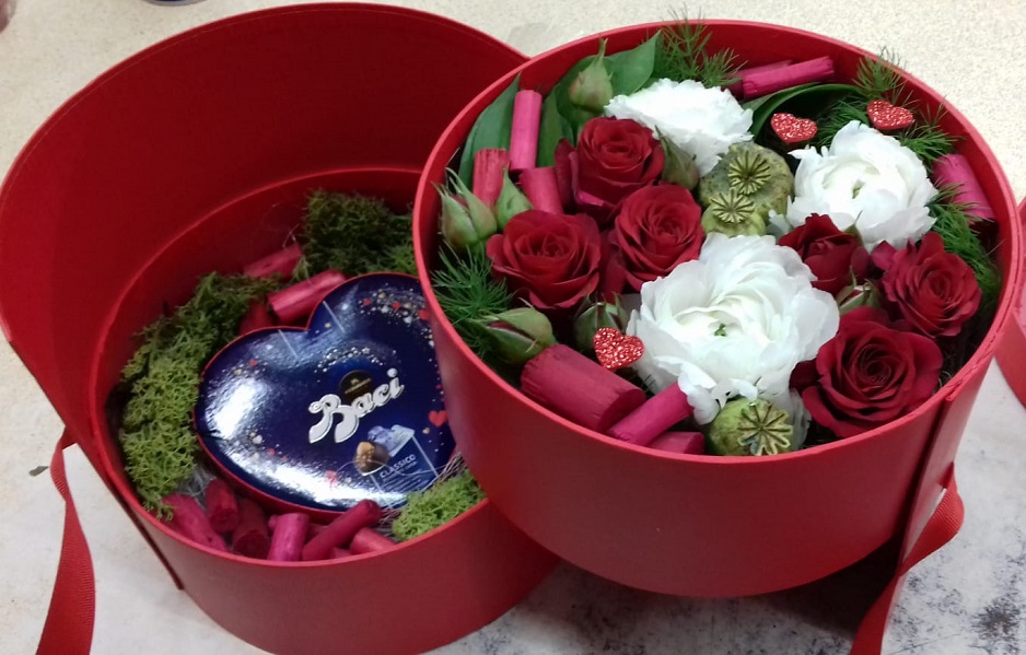 Flower Box Con Cioccolatini