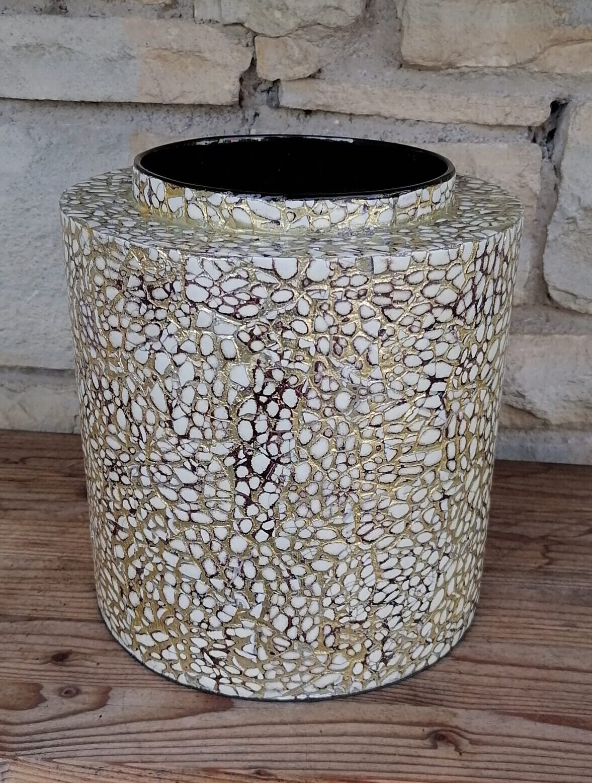 Vaso Ceramica Oro